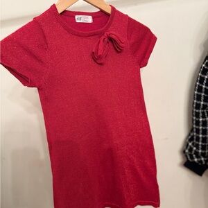 H&M Kids Sparkly Red Bow Tee Valentine's Day